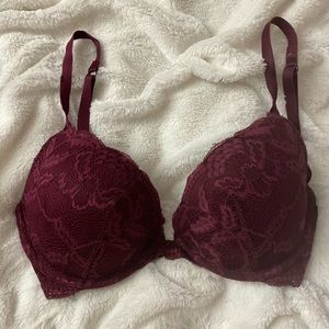 Burgundy 36C bra
